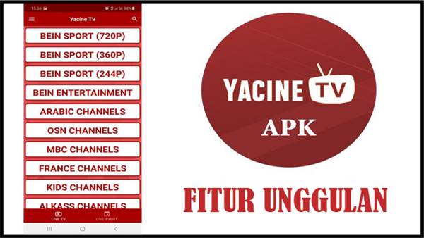 Fitur Premium Dari Yacine TV Apk Mod